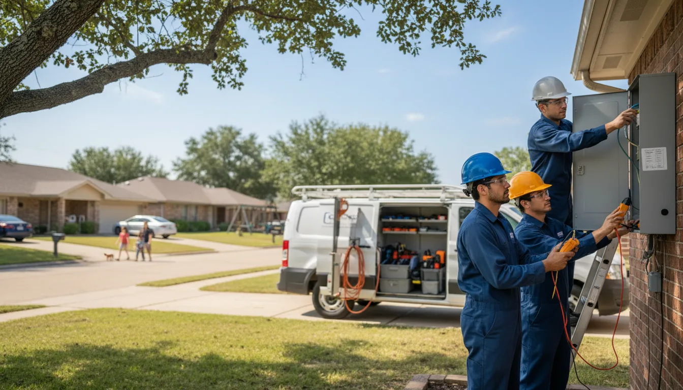 Certified electrician providing emergency electrical services in Heavener, OK